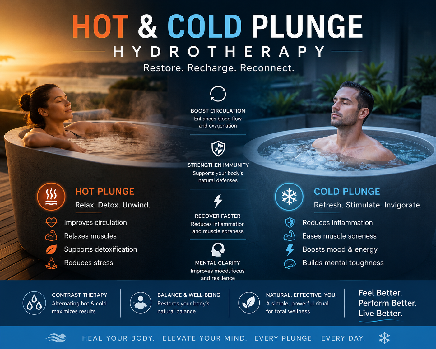 Hot and Cold Plunge Hydrotherapy
